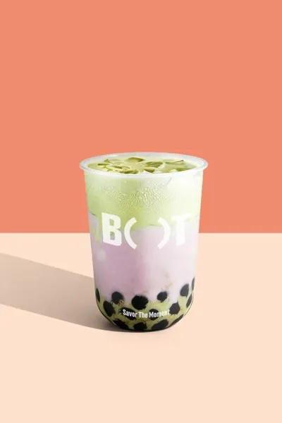 Boba Taro Matcha Latte
