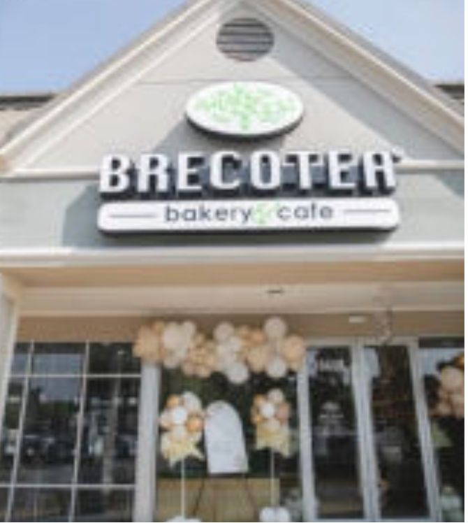 Brecotea bakery & cafe storefront on Hull Street Road, Midlothian
